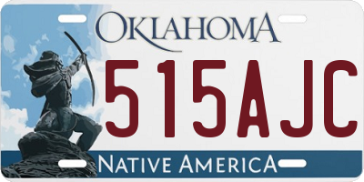 OK license plate 515AJC