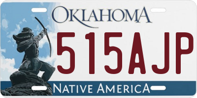 OK license plate 515AJP