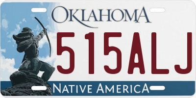 OK license plate 515ALJ