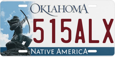 OK license plate 515ALX