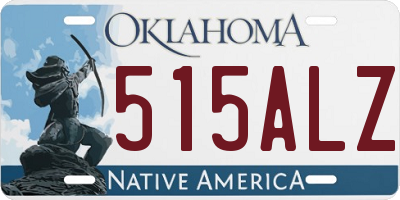 OK license plate 515ALZ