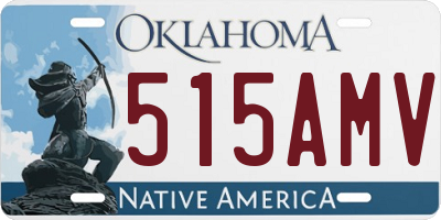 OK license plate 515AMV