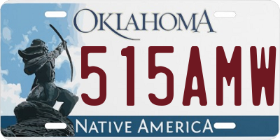 OK license plate 515AMW