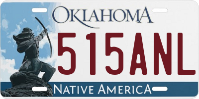 OK license plate 515ANL