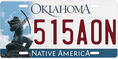 OK license plate 515AON