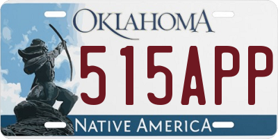 OK license plate 515APP