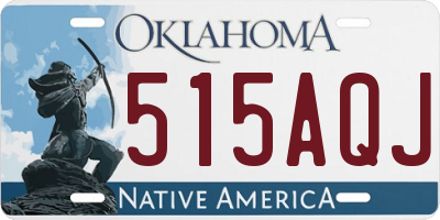 OK license plate 515AQJ