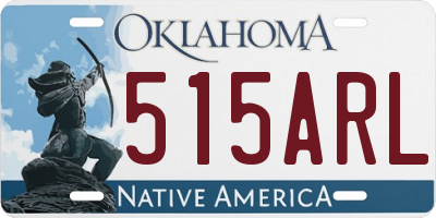 OK license plate 515ARL