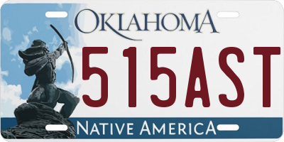 OK license plate 515AST