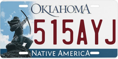 OK license plate 515AYJ