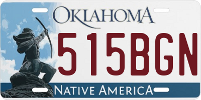 OK license plate 515BGN