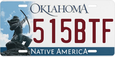 OK license plate 515BTF