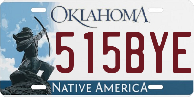 OK license plate 515BYE
