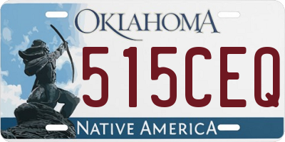 OK license plate 515CEQ