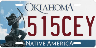 OK license plate 515CEY