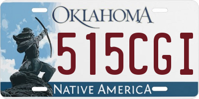 OK license plate 515CGI