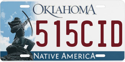 OK license plate 515CID