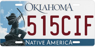 OK license plate 515CIF