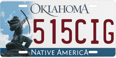 OK license plate 515CIG