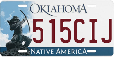 OK license plate 515CIJ