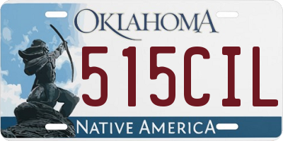 OK license plate 515CIL