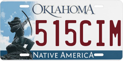 OK license plate 515CIM