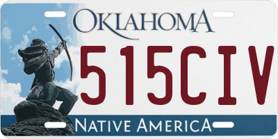 OK license plate 515CIV