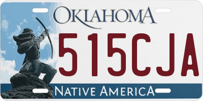 OK license plate 515CJA