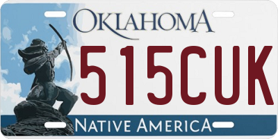 OK license plate 515CUK