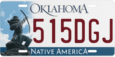 OK license plate 515DGJ