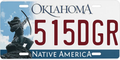 OK license plate 515DGR