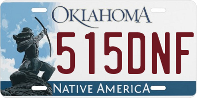 OK license plate 515DNF