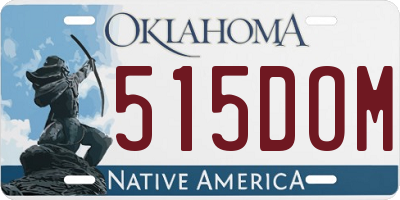 OK license plate 515DOM