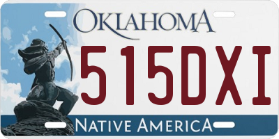 OK license plate 515DXI