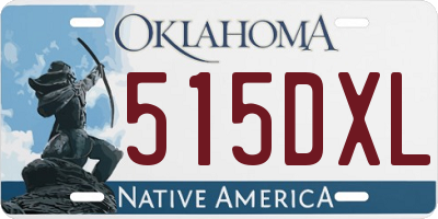 OK license plate 515DXL