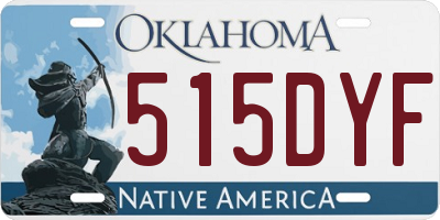 OK license plate 515DYF