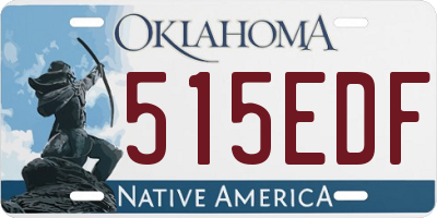 OK license plate 515EDF