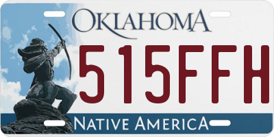 OK license plate 515FFH