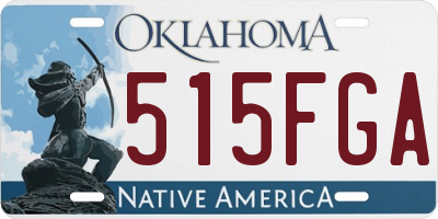 OK license plate 515FGA