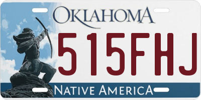 OK license plate 515FHJ