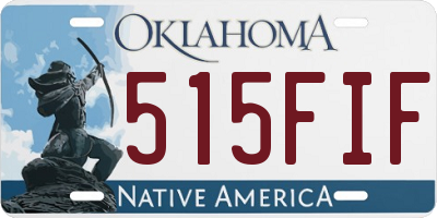 OK license plate 515FIF