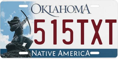 OK license plate 515TXT