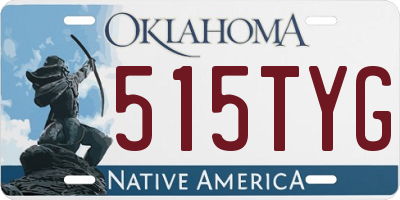 OK license plate 515TYG
