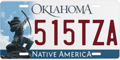 OK license plate 515TZA