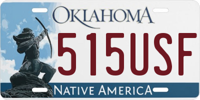 OK license plate 515USF