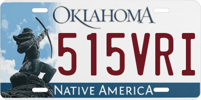 OK license plate 515VRI