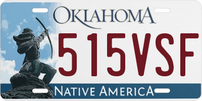 OK license plate 515VSF