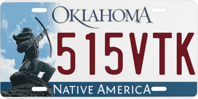 OK license plate 515VTK