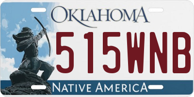 OK license plate 515WNB