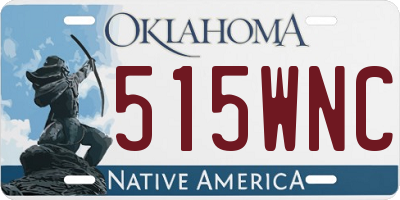 OK license plate 515WNC